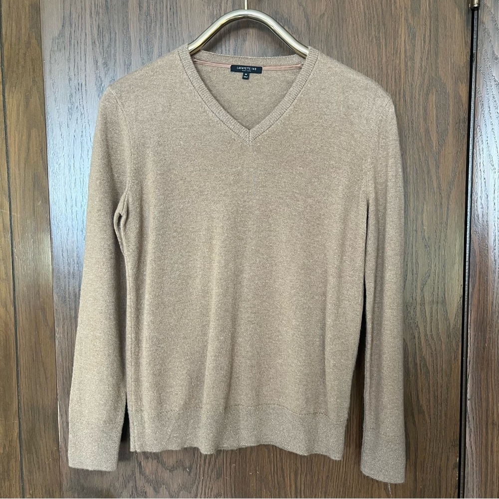 Lafayette 148 New York Cashmere V-Neck Sweater